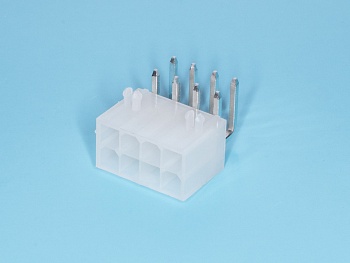 MF-8MRA - Разъем питания Mini-Fit 8 контактов, вилка на плату, прямой угол, с фиксатором, шаг 4,2мм