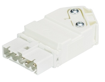 Разъем GST15i5S S1 WS - Вилочный разъем на кабель диам. 6 - 11,5 мм, 5 полюсов, винтовая фиксация, номинальное напряжение: 250/400V, номинальный ток: 16A, цвет: белый, серия gesis GST15i5