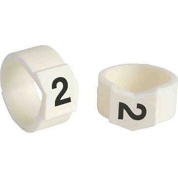 brd133702 - SCN-61-2 клипсы белые, 50шт/упак, для провода 15,1-19,0мм диаметра, легенда 2