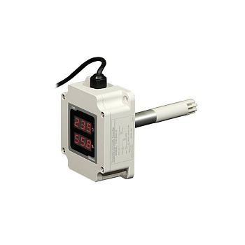 THD-DD2-C - Измеритель температуры и влажности горизонтального типа,сенсор 200мм, с дисплеем, выход DC 4-20mA