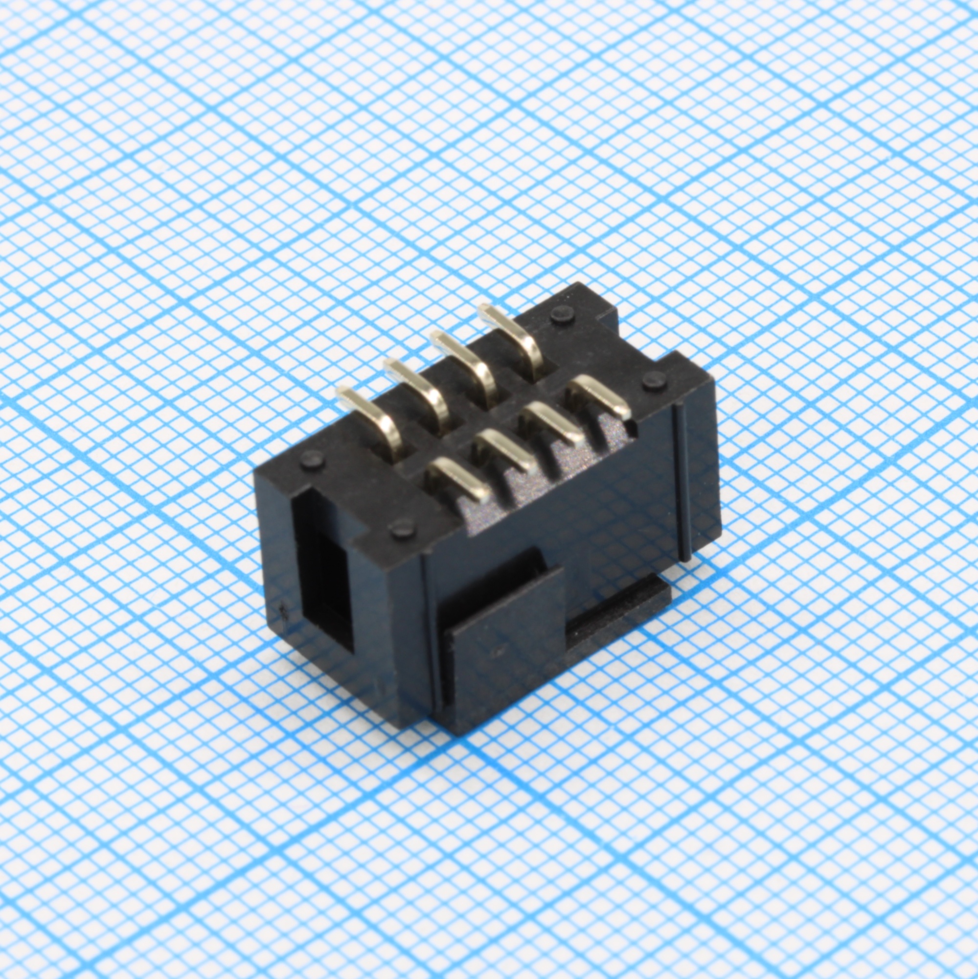 DS1013-08MSISA-B - IDC разъем, вилка на плату, SMD монтаж 8pin(2x4), шаг 2.54