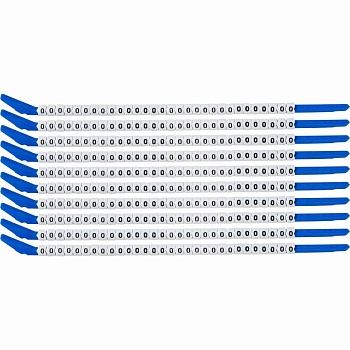 brd133224 - SCN-13-O-CAP клипсы белые, 300шт/упак, для провода 3,4-3,8мм диаметра, легенда O