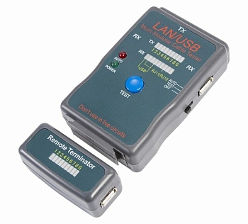 Тестер кабеля универсальный RJ-45+USB 25 - Тестер кабельный