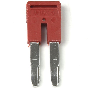 Соединительная перемычка UFBS 2-5 - Соединительная перемычка, втычная, изолированная, 2 полюса, для клемм: UKJ-W2.5, UJ5-2.5, цвет: красный
