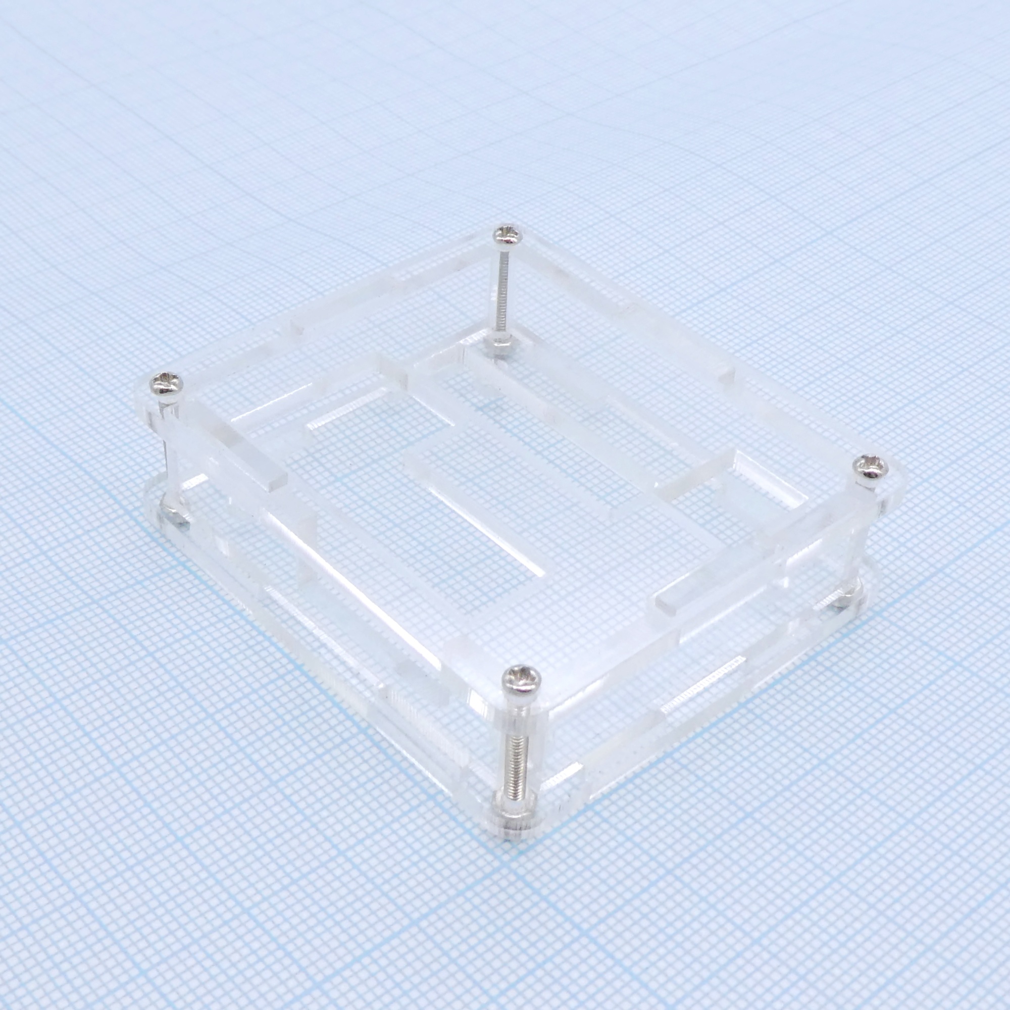 Корпус для терморегулятора W1209 - Простой для сборки корпус терморегулятора W1209 из прозрачного акрилового стекла. Комплект крепежа входит в комплект.