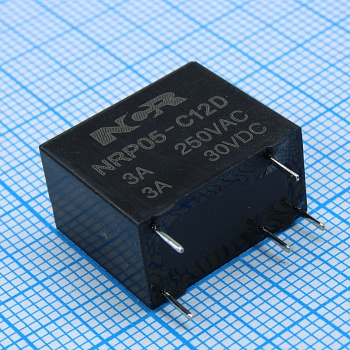 NRP05-C-12D - Реле силовое 3А одна группа на переключение катушка 12В