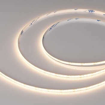 Лента COB-X400-5mm 24V Warm3000 (7.2 W/m, IP20, CSP, 5m) 041696 - Лента COB сплошной засветки без видимых светодиодов. Светодиоды CSP 400 шт/м. Цвет свечения ТЕПЛЫЙ 3000K, высокий индекс цветопередачи CRI>90, угол 180°. Мощность 7.2 Вт/м, питание 24 В. Ра