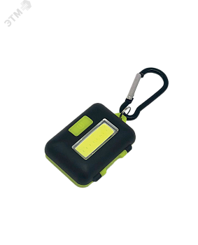 Фонарь брелок кемпинговый походный 2ВтCOBLED 3xAAA корпус ABS-пластик карабин KOC204B