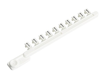 Шильдик 9704 A/1 B - Гребенка составных шильдиков, 10 шильдиков, нанесенные знаки: 1,1, ... ,1