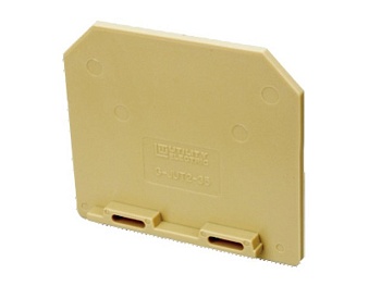 Торцевая крышка G-JUT2-35 - Торцевая крышка для клемм JUT2-35, цвет: бежевый