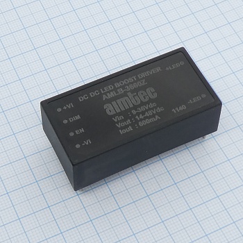 AM10EW-4812SH30-NZ - DC/DC, 10Вт, вход 18…75В, выход 12В/0.833А, изоляция 3000В DC, КПД 86%, максимальная емкостная нагрузка не более 470мкФ, вход On/Off, 2x1", 51.5x26.5x12мм, -40…85°C, пластик