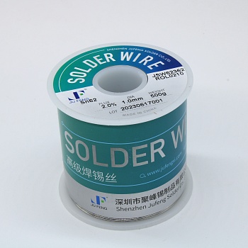 Припой 62/36/2 ROL0 2% флюса 1,0мм 500гр - Припой трубчатый ПОС-62/36/2 с безгалогенным неактивным флюсом ROL0, d 1,0мм, 500 г