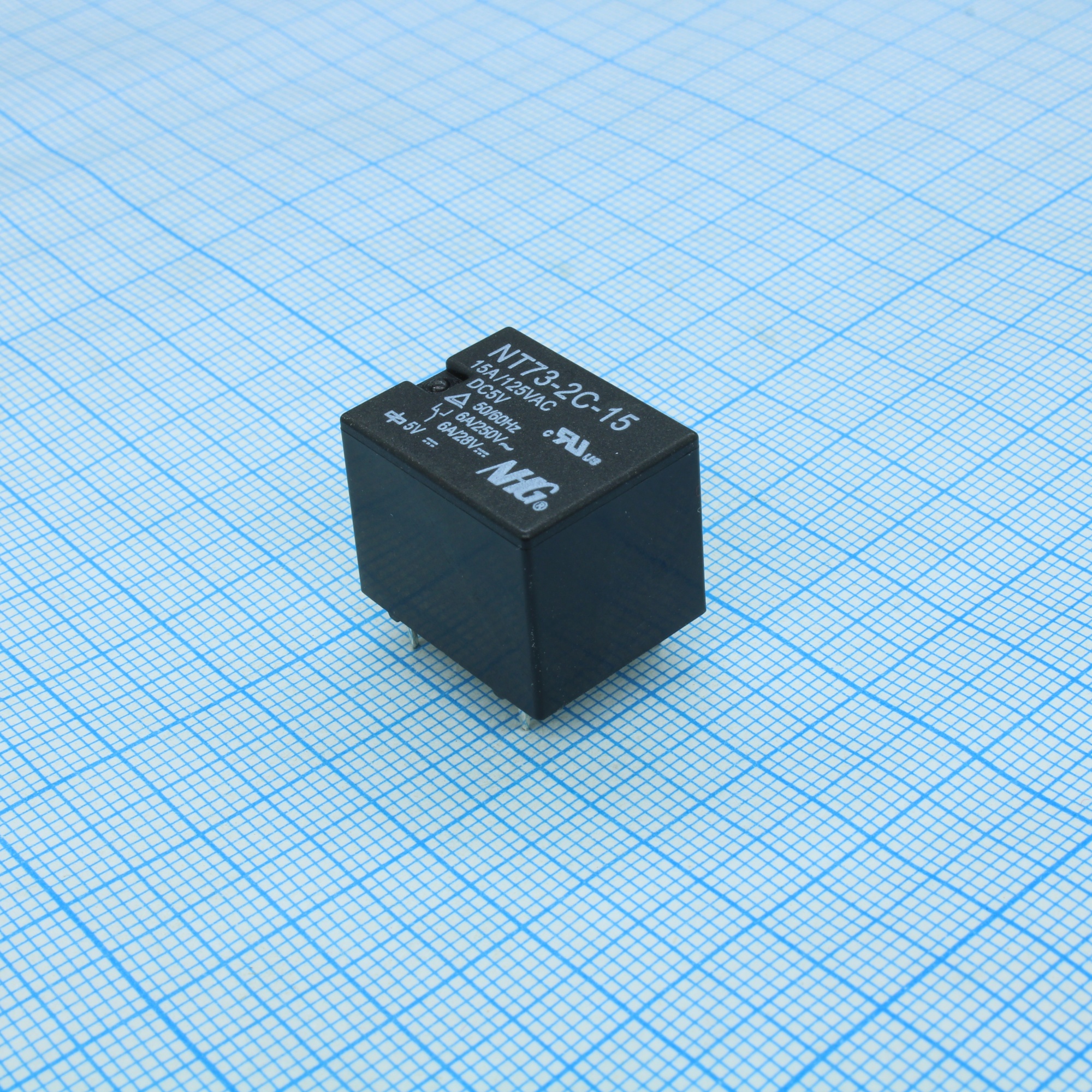 NT73-2-C-15-DC5V-0.36 - Реле силовое, 2 переключающих контакта, входное напряжение 5 В DC