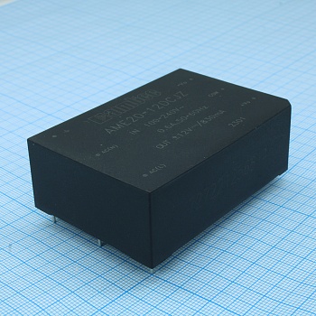 AME20-12DCJZ - AC/DC, 20Вт, вход 85…264В, выход ±12В/±0.83А, изоляция 3000В AC, КПД 82%, максимальная емкостная нагрузка не более ±960мкФ, 70x48x23.5мм, -25…70°C, пластик