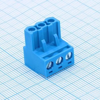 WJ2EDGK-5.0-03P-12-00A - Разъем клеммный винтовой на кабель 3 контакта шаг 5 мм