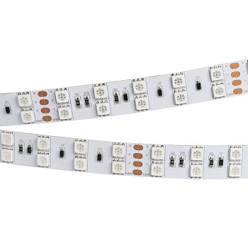 Лента RT 2-5000 36V RGB 2X2 (5060, 600 LED, LUX) 015080 - Гибкая лента 2х2 LUX-серии (на белом основании, 3М). Мультицветная RGB. Светодиоды smd 5060 120шт на 1м, 600шт на 5м. Питание 36V, мощность 130Вт, угол 120°. Размеры 15х2.2х5000мм. Цена указана за 