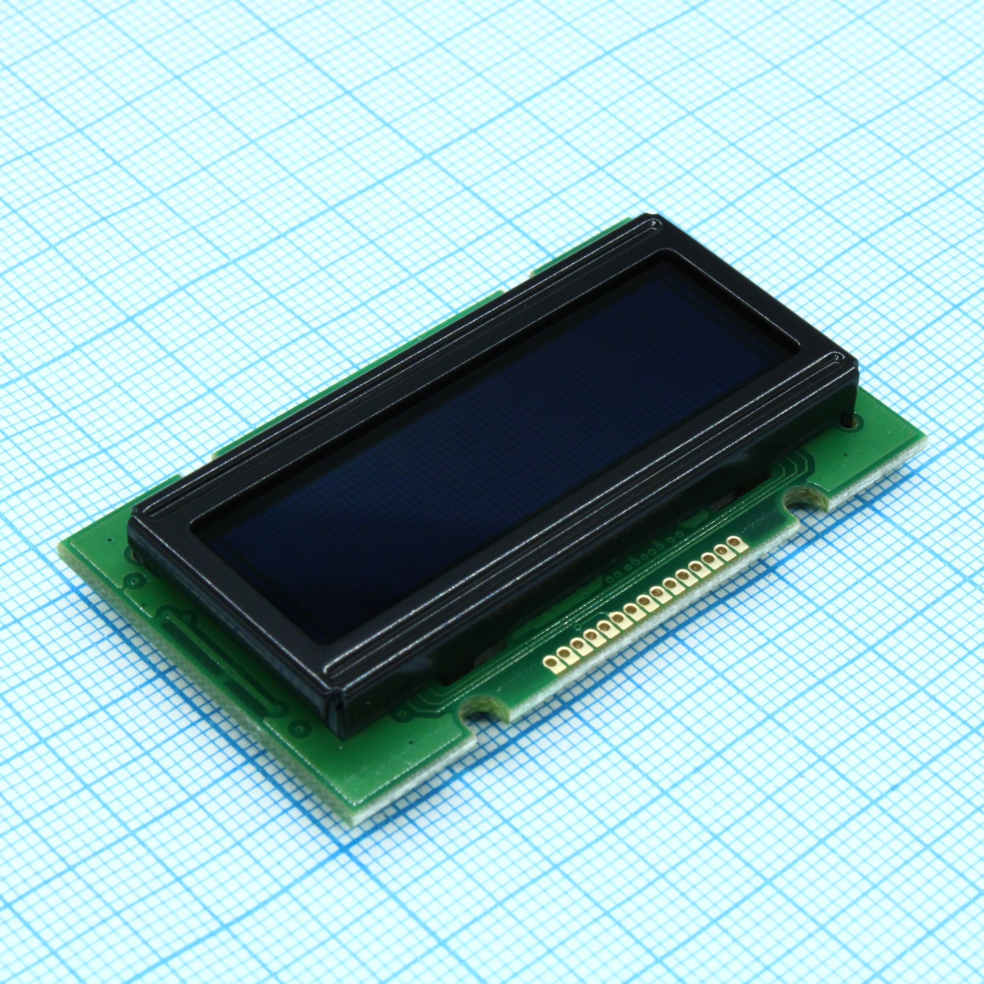 WEH001202ALPP5N00100 - OLED символьный 12х2 (1202A), желтый, 8-битный паралл.интерфейс, VDD = 3.0 ... 5.3 В, -40...+80С