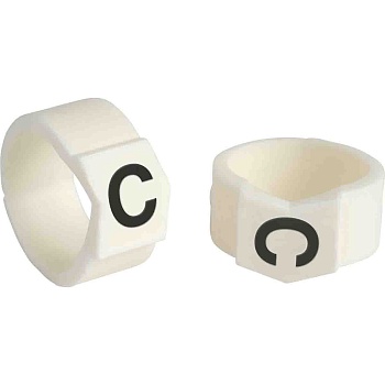 brd133712 - SCN-61-C клипсы белые, 50шт/упак, для провода 15,1-19,0мм диаметра, легенда C