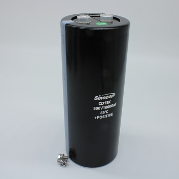 GBK103M2H90M0BZPG5S00 - Конденсатор алюминиевый электролитический с выводами под винт 500VDC, 10000uF, 20%, 90*220mm, 12000h, 30.4A, без шпильки