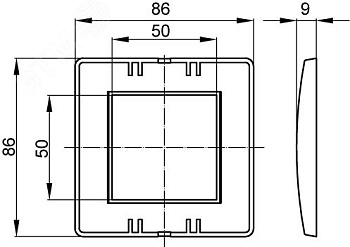 Рамка на 2 модуля (одноместная), черная 75010B