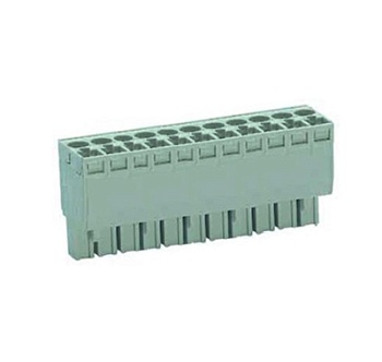 Розетка Wiecon 8113 BFK /11 TOPK - Розеточный разъем, прямой, на кабель, шаг 5 мм, 11 полюсов, номинальное сечение: 2,5 мм кв., пружинная фиксация провода, 400V, 12А, с маркировкой, цвет: серый, серия 8113 BFK