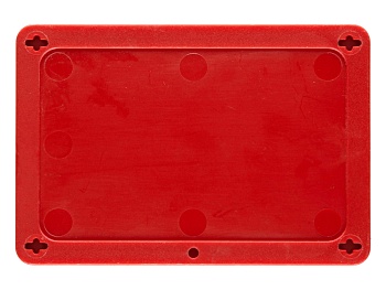 gws41925 - Бирка общего назначения пустая большая, пластик, 81х119 мм, цвет – красный, 1 шт/упак