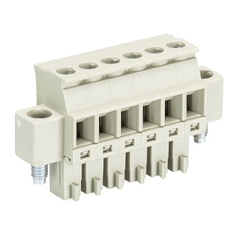 Розетка Wiecon 8813 B / 3 VL OB - Розеточный разъем, прямой, на кабель, шаг 3,81 мм, 6 полюсов, номинальное сечение: 1,5 мм кв., винтовая фиксация провода, 250V, 8А, без маркировки, цвет: серый, серия 8813 B VL