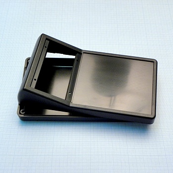 G1189B(BC) - Прочный корпус из ABS пластика для клавиатуры с окном и отсеком для батареи, черный