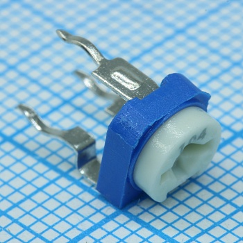 TSR-065-502R - Потенциометр с линейной характеристикой 5кОм 0.1Вт ротор - под крестообр отвер, регулировка сверху, 6,5x6,5мм, расстояние между выводами 5,0/5,0мм