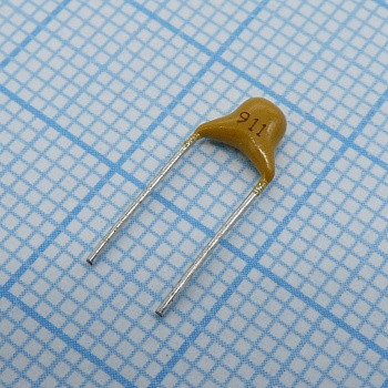 TS170R1H911JSBNB0R - Конденсатор керамический многослойный 910пФ 50В NPO ±5% радиальный 5.08мм 125°C россыпь