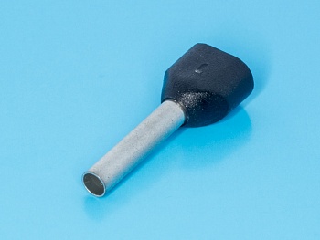 TIC2-1.5-12 - Наконечник 12мм для обжима двух многожильных кабелей 1,5мм, изолированный, кратно 100шт.