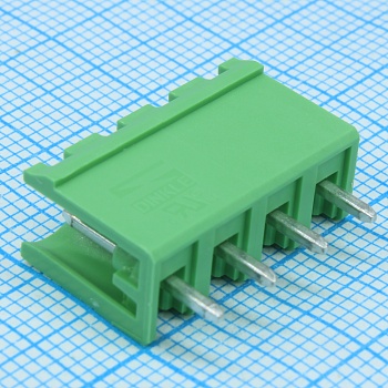 5EHDV-04P - Колодка клеммная (розетка) на плату 4 контакт(ов) шаг 5.00 мм 300В 15А