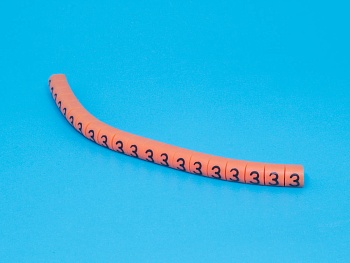 EC-0-3 - Маркер цифра 3 d=2,0-3,2мм, оранжевый, упак.20 шт.