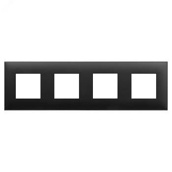 Рамка 4-м 8мод. Avanti "Черный матовый" 4412908