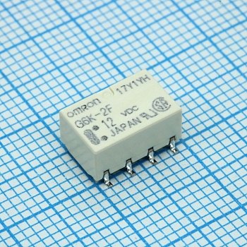 G6K-2F-TR-12DC - Реле сигнальное 1А две контактных группы на переключение катушка 12В