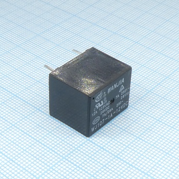 WJ107-1A-12VDC - Силовое электромеханическое реле, монтаж на плату, 12VDC 10А / 15.4х19.5х15мм
