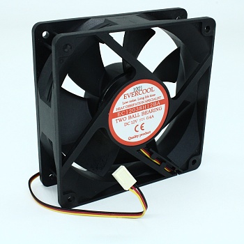 EC12038H12BA - Вентилятор 12В 120х120х38мм, сдвоенный подшипник качения 2600 об/мин, сигнальный вывод, тип вывода - провод с коннектором