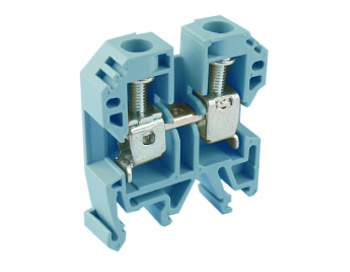 Проходная клемма USK-10(BU) - Проходная клемма, тип фиксации провода: винтовой, номинальное сечение: 10 мм кв., 57A, 800V, ширина: 8 мм, цвет: синий, тип монтажа: DIN 35