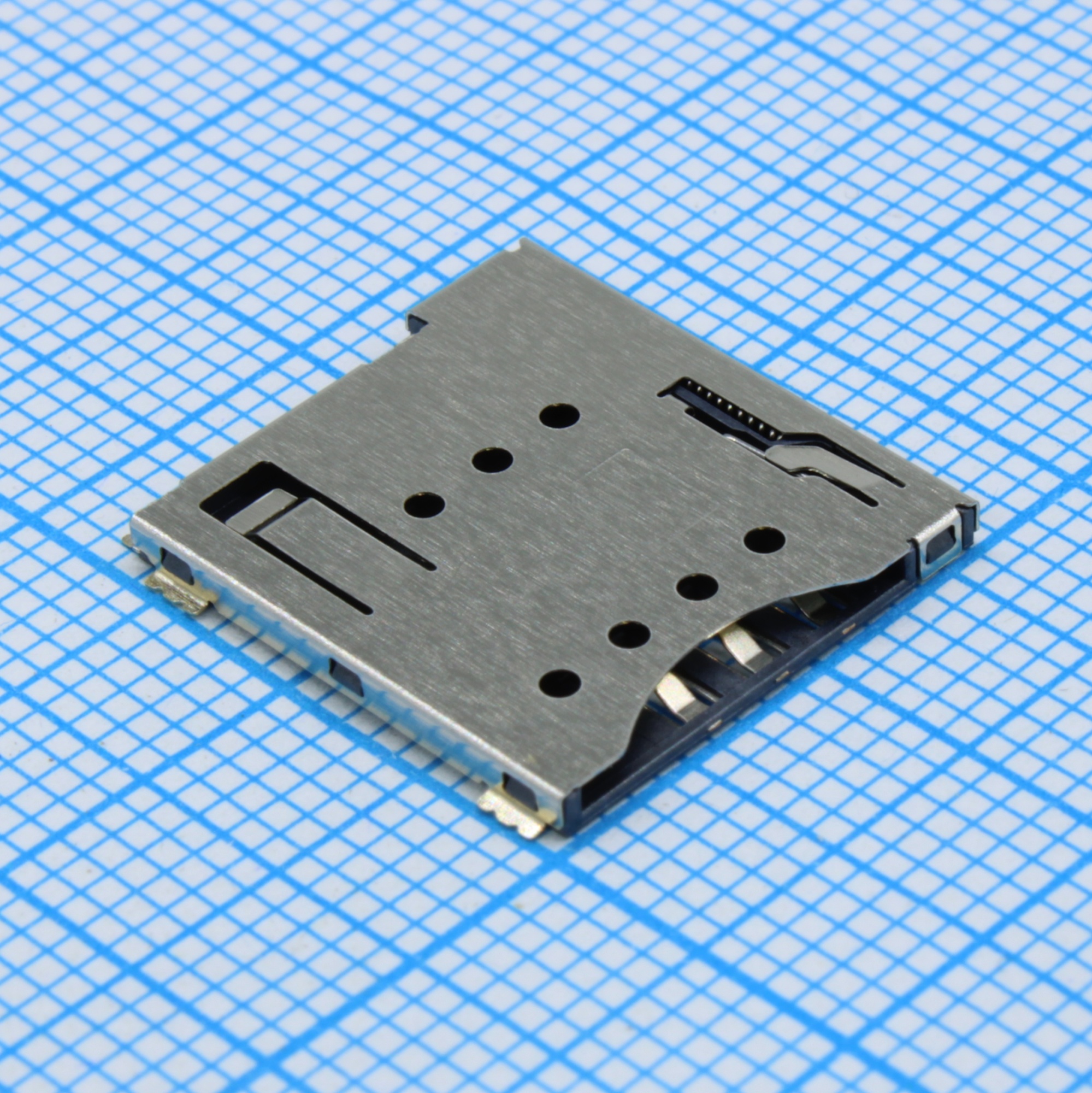 L-KLS1-SIM-090-(6+1)P-H1.5-R - Разъем микро SIM карты 6 контактов высота 1.5мм