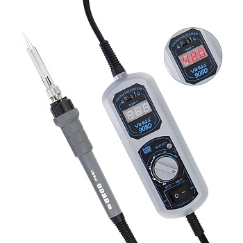 YIHUA 908D - Паяльник с регулировкой температуры. Цифровой дисплей, функция сна, фиксация температуры