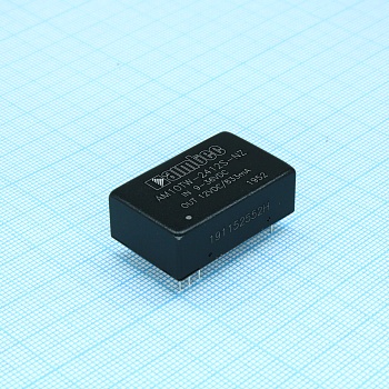 AM10TW-2412S-NZ - DC/DC, 10Вт, вход 9…36В, выход 12В/0.83А, изоляция 1500В DC, КПД 87%, максимальная емкостная нагрузка не более 470мкФ, DIP24, 32x20x10.8мм, -40…85°C, металл