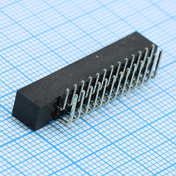 DS1014-26RF1B-B - IDC2 разъем, вилка на плату угловая двухрядная 26pin(2x13)., шаг 2.00мм