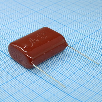JFB02J155K275000B - Конденсатор металлоплёночный полиэтилентерефталатный 1.5мкФ 630В ±10% (32х14.5х24мм) шаг выводов 27.5мм 85°С россыпь