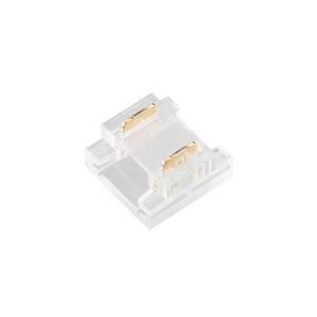 Коннектор COB-MONO-10mm-2pin-STS 046944 - Одиночный коннектор для подключения питания к открытым светодиодным одноцветным лентам COB шириной 10 мм. Материал - прозрачный пластик. Обеспечивает соединение без видимых разрывов. Максимальный допустимый ток 3 