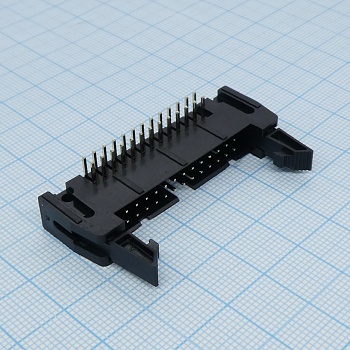 DS1011-26RBSiB7-B - Вилка на плату, угловой монтаж 26pin(2х13), шаг 2.54мм