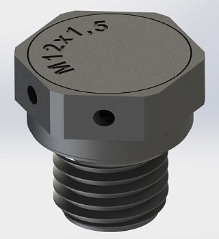 Клапан выравнивания давлений M12-VP - Клапан выравнивания давлений M12х1,5, SW 14 мм, пластик, серый