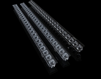 ASL280D15H24LEDA25G - Линейная линза для светодиодов 2835/3030/5630, эфф=88,5%, Asymmetric 25°, 280x15,5mm H:10,2mm, PMMA