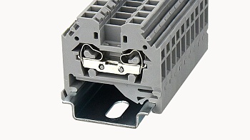 Проходная клемма WS4-SD-01P-11 - Проходная клемма, тип фиксации провода: пружинный, номинальное сечение: 4 мм кв., 32A, 800V, ширина: 6 мм, цвет: серый, тип монтажа: DIN35