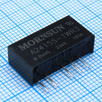 A2415S-1WR3 - Преобразователь DC/DC мощность, Вт: 1 вход 24В выход ±15В/±34мА изоляция: 1500В