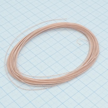 Провод  МГТФ  0.07  моток 10м - М-монтажный Г-гибкий Т-термостойкий Ф-изоляция из фторопласта